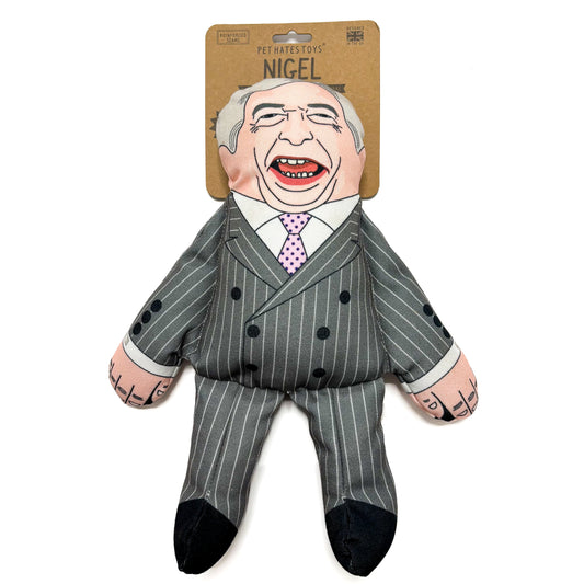 Nigel Farage Dog Toy by Pet Hates Toys