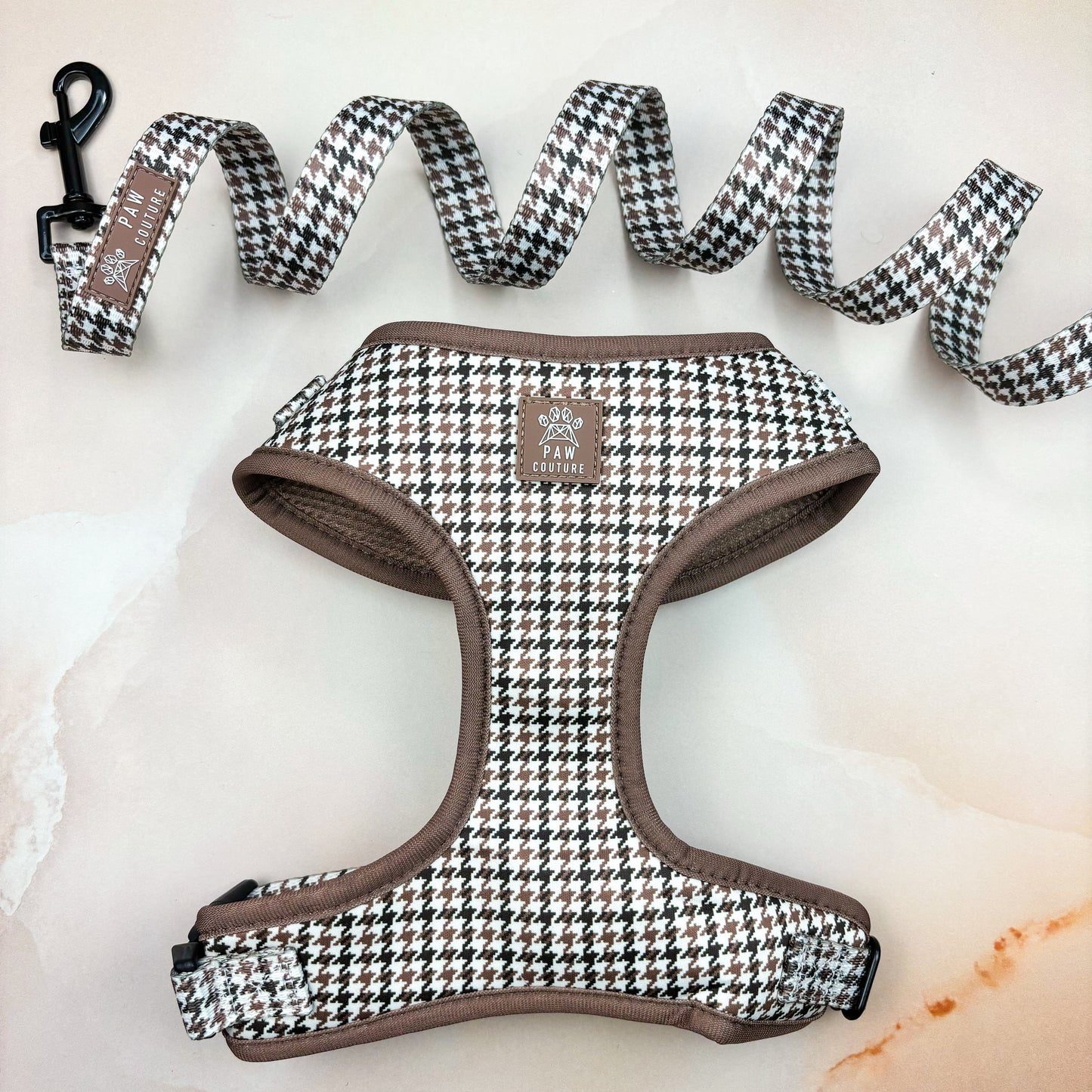 Country Houndstooth Adjustable Harness & Lead Bundle