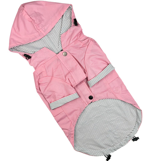 Waterproof Dog Rain Jacket - Blush Pink