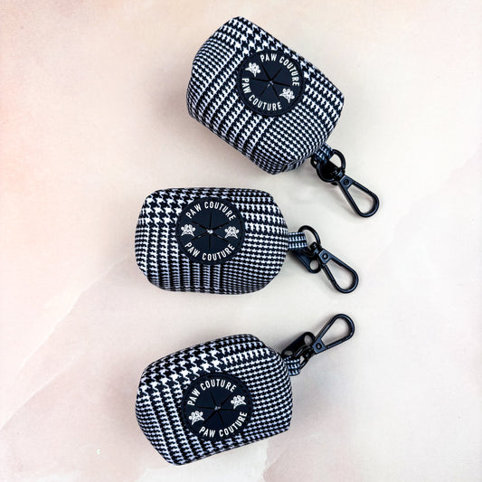 City Houndstooth Poo Bag Holder