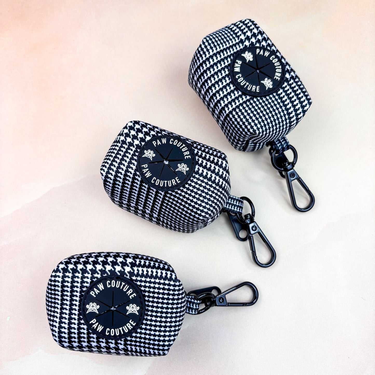 City Houndstooth Poo Bag Holder