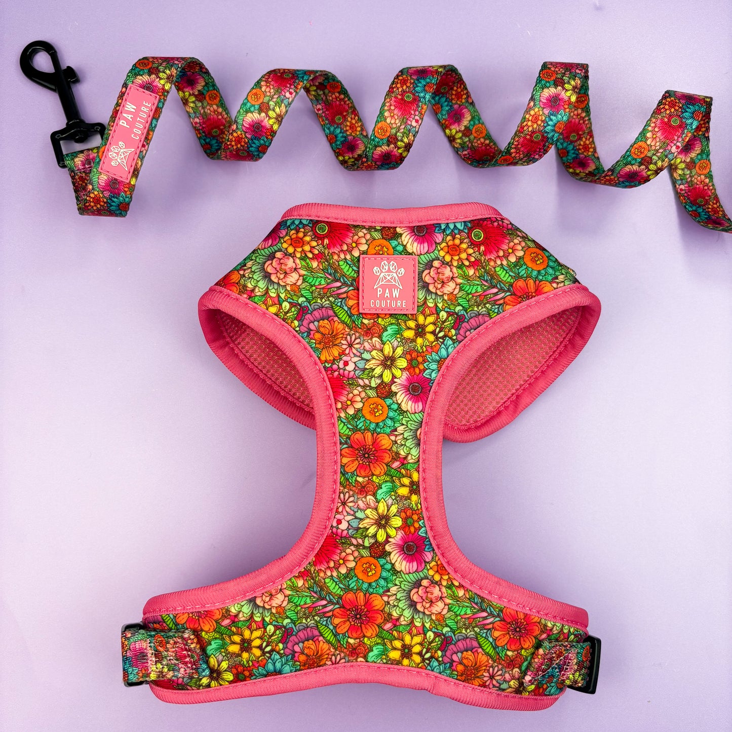 Floral Fiesta Adjustable Harness & Lead Bundle
