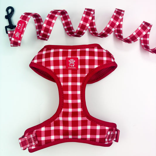 Picnic Plaid Adjustable Harness & Lead Bundle