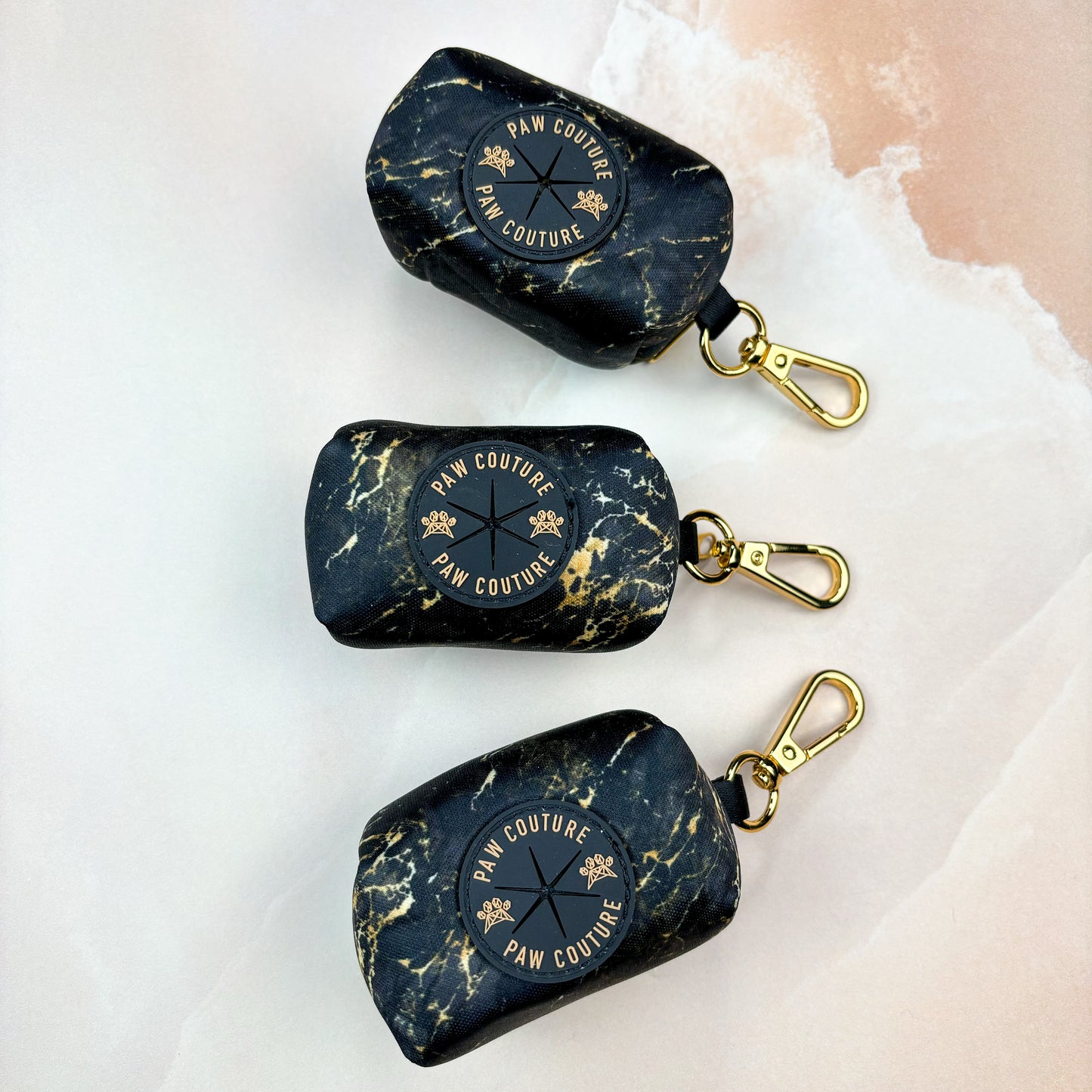 Midnight Marble Deluxe Poo Bag Holder