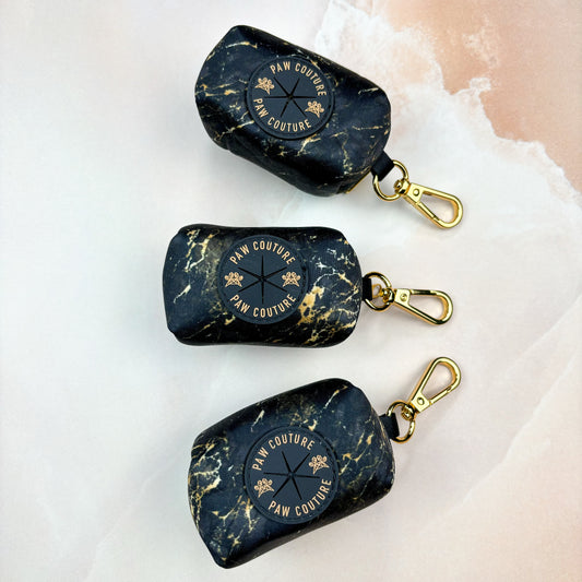 Midnight Marble Deluxe Poo Bag Holder