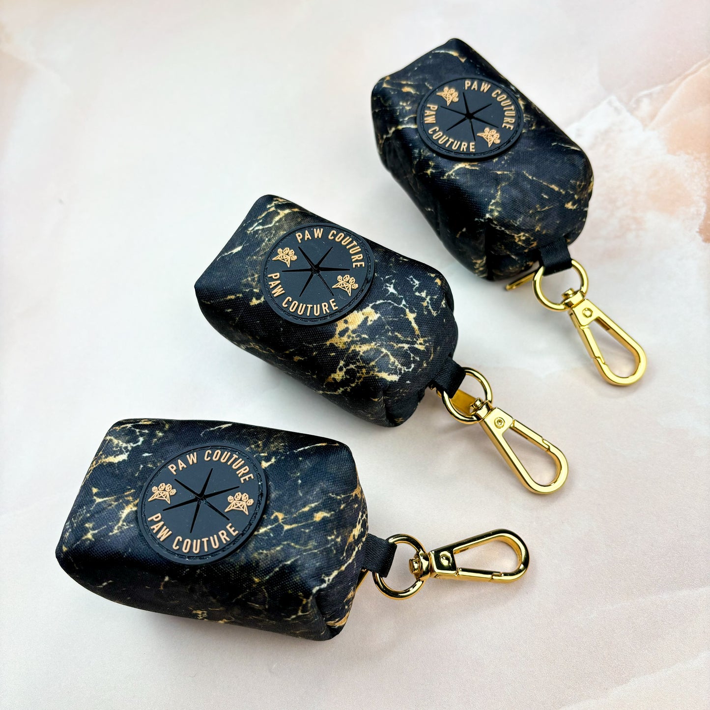 Midnight Marble Deluxe Poo Bag Holder