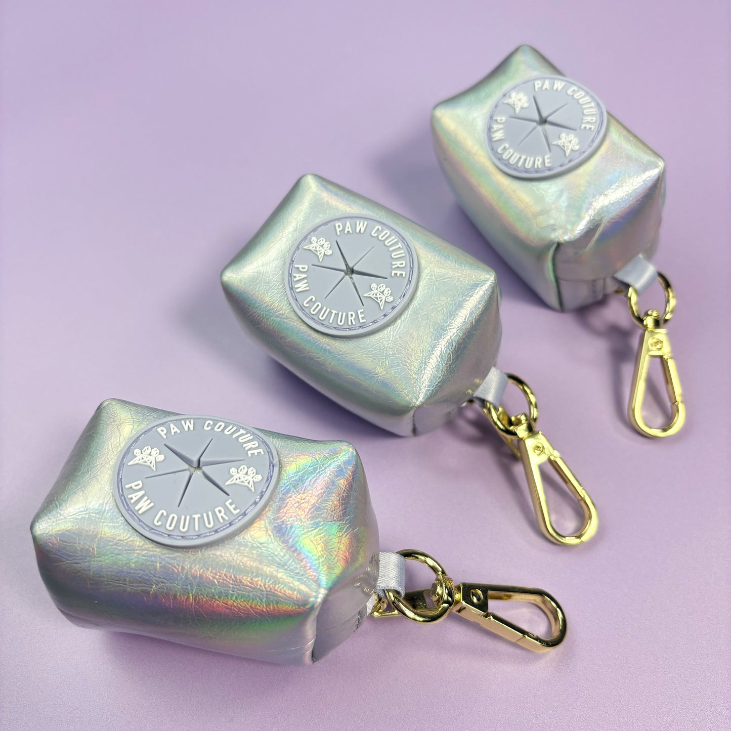 Disco Deluxe Iridescent Leatherette Deluxe Poo Bag Holder Occasionwear