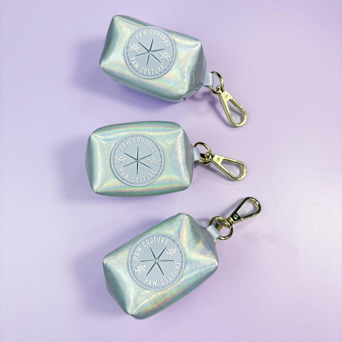 Disco Deluxe Iridescent Leatherette Deluxe Poo Bag Holder Occasionwear