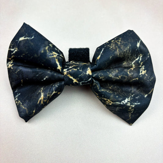Midnight Marble Deluxe Bow Tie