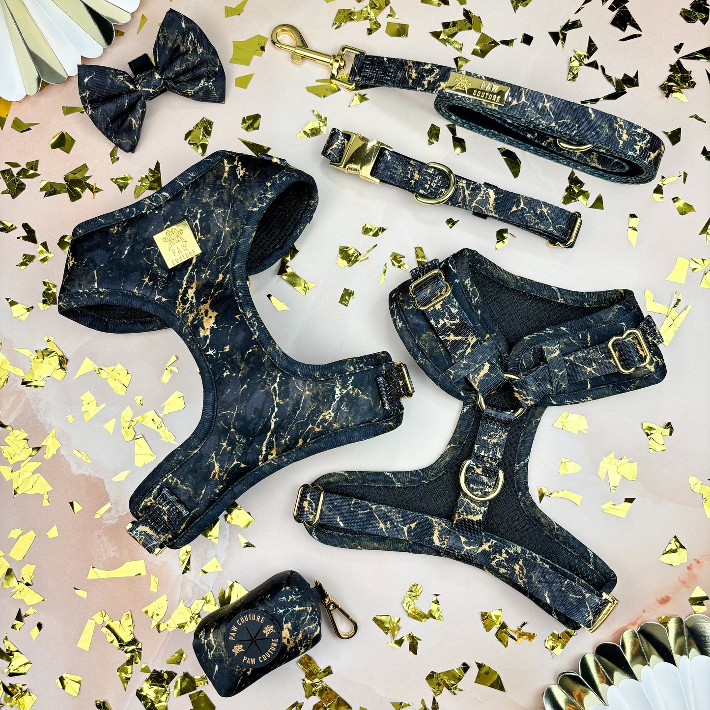Midnight Marble Deluxe Bow Tie