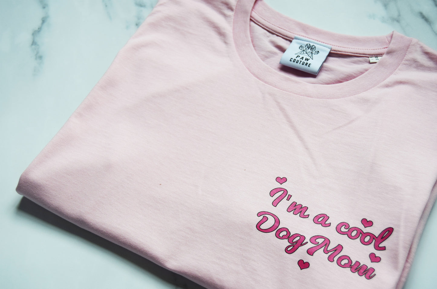 Cool Dog Mom Pink T-shirt