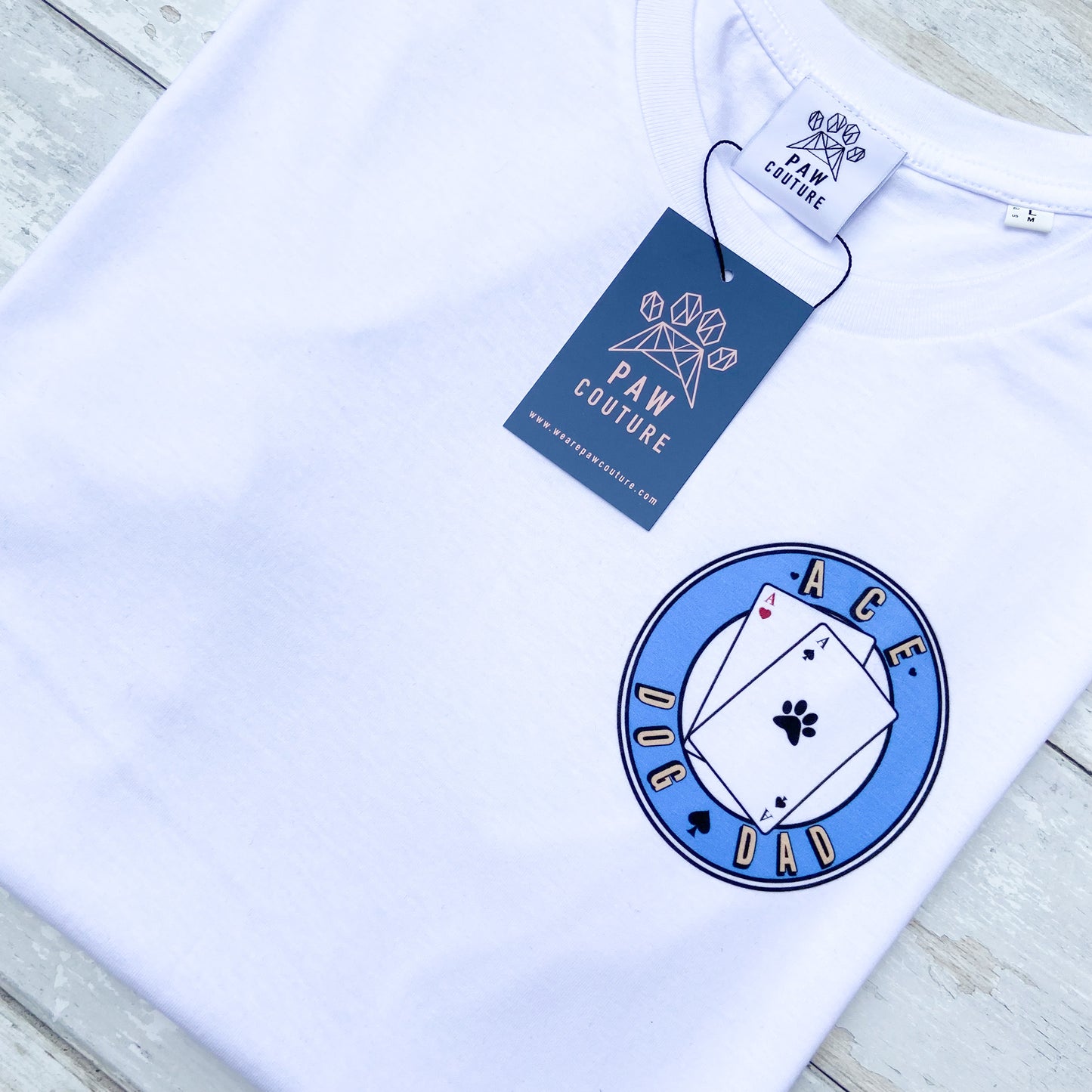 Ace Dog Dad White T-shirt