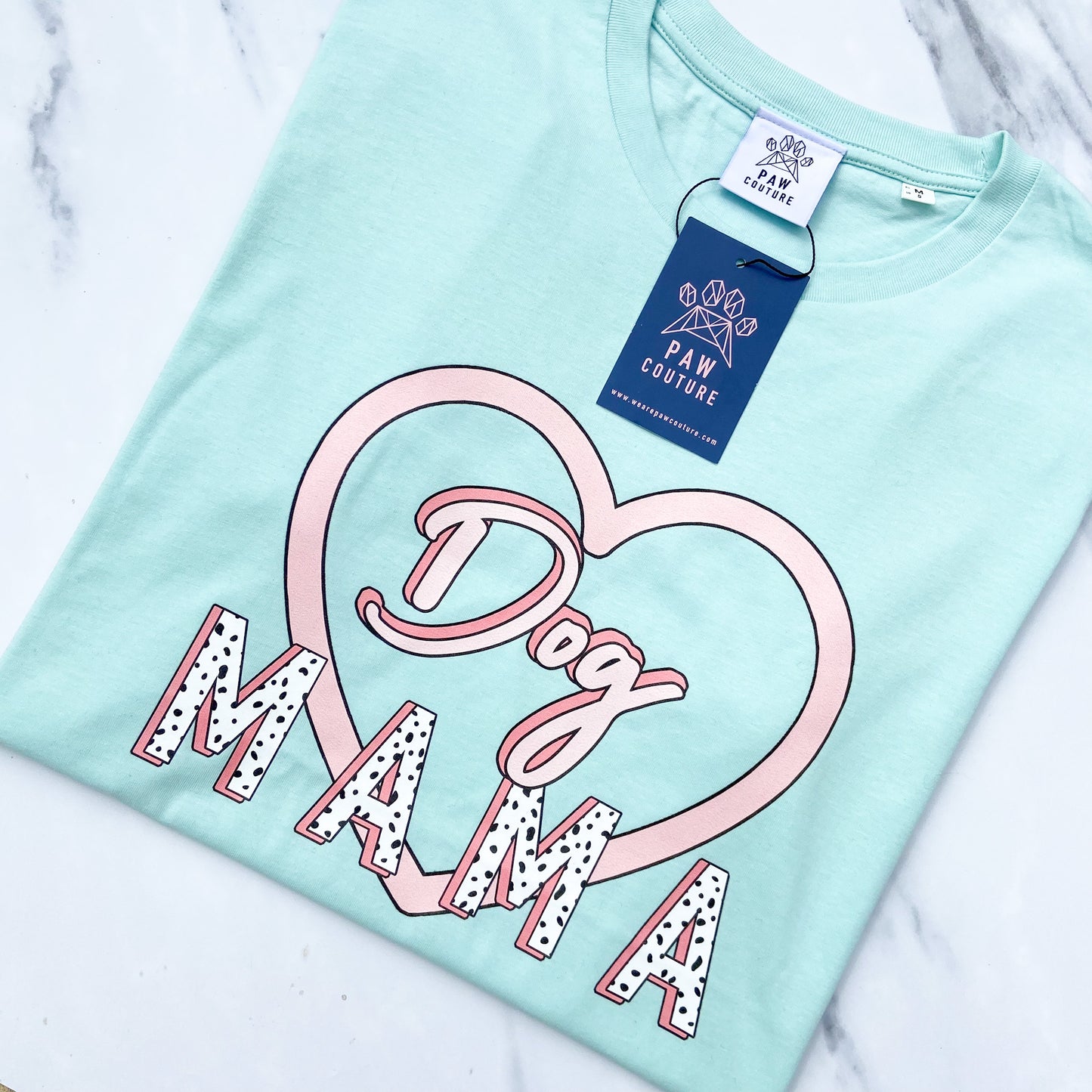 Dog Mama Dalmatian Mint T-shirt