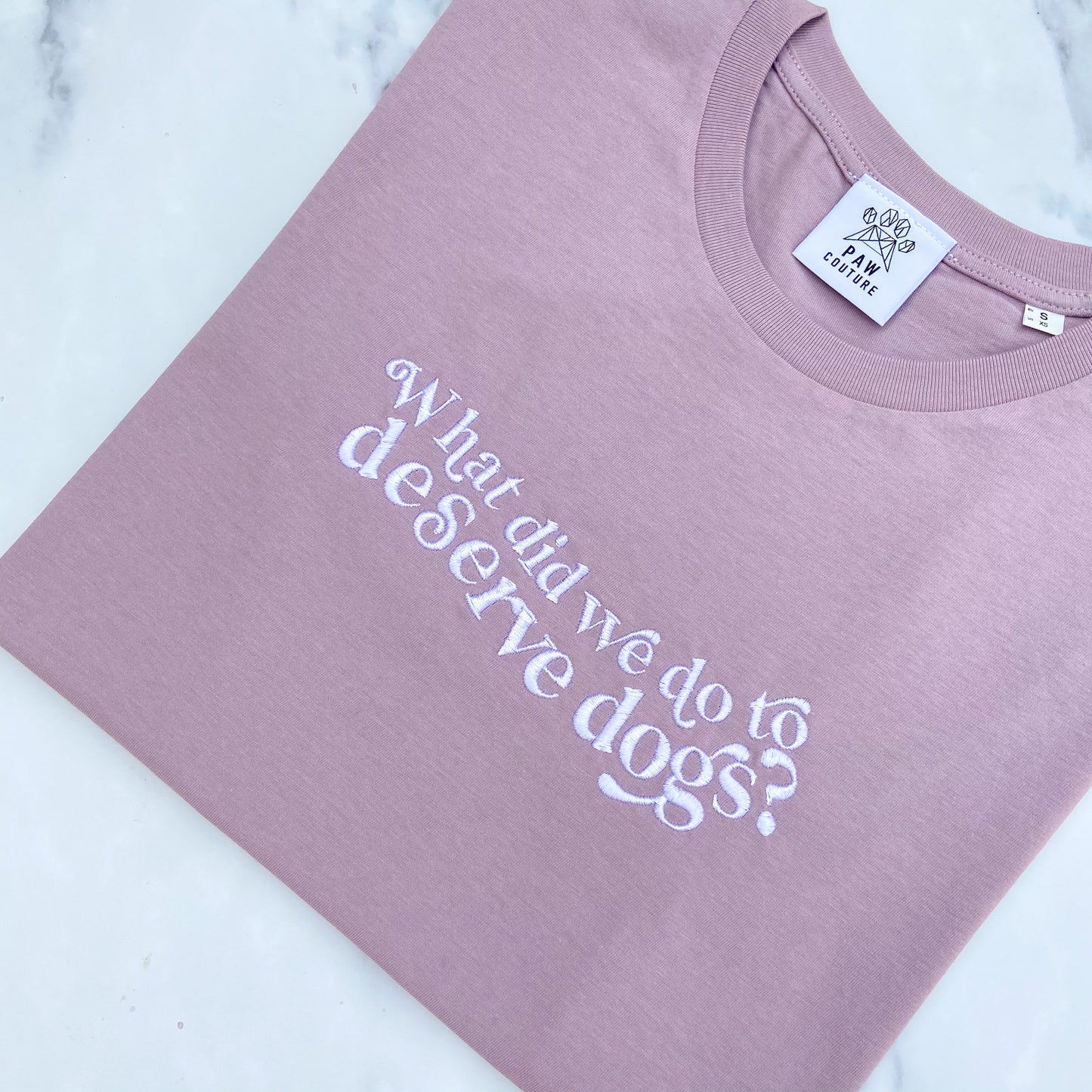 What Did We Do? Embroidered Lilac Petal T-shirt