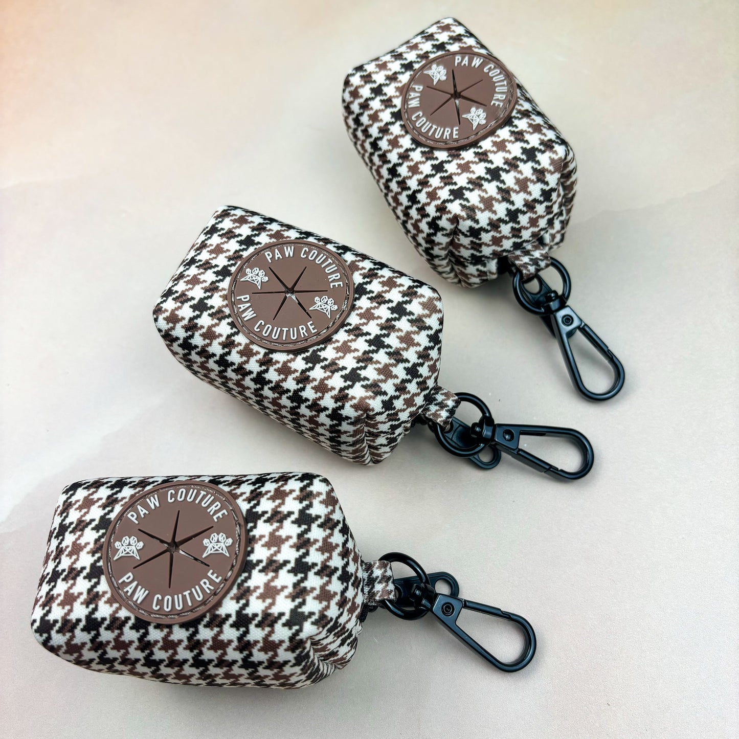 Country Houndstooth Poo Bag Holder