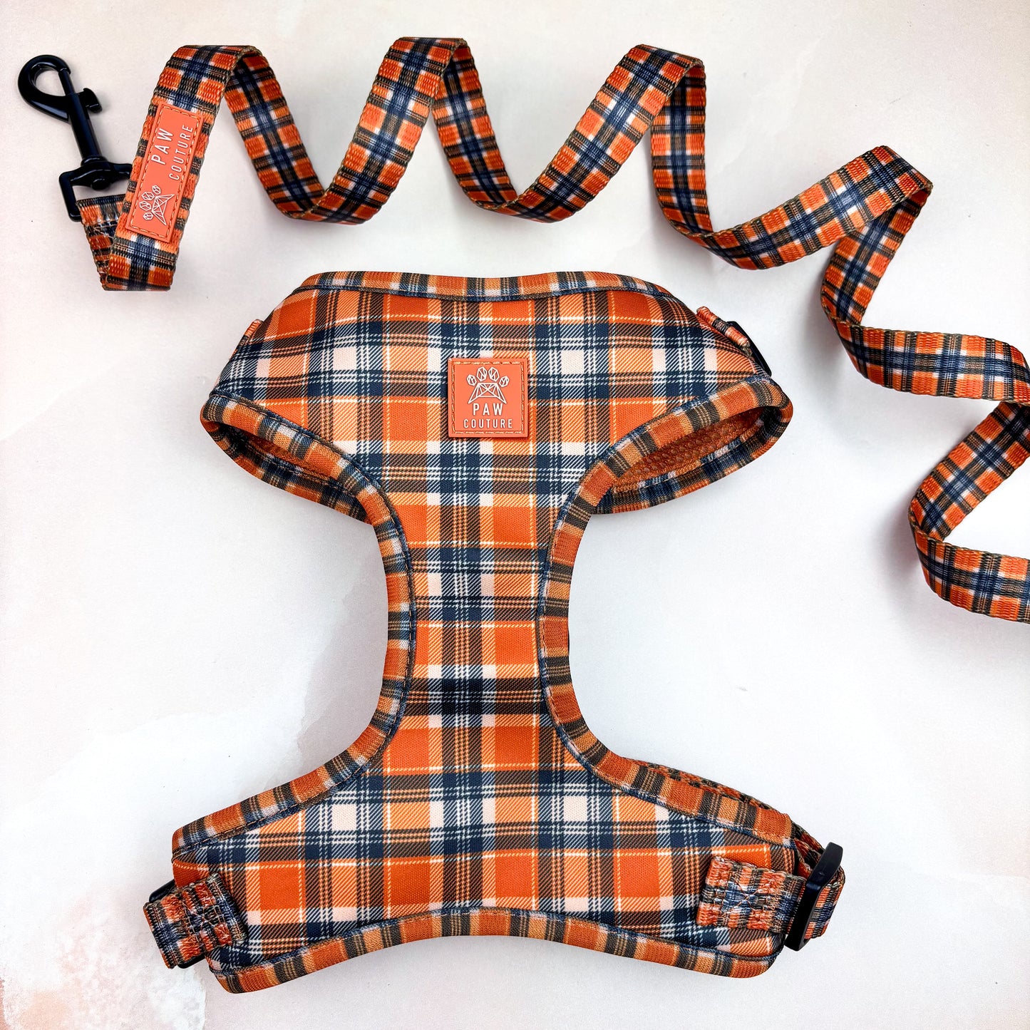 Rustic Plaid Adjustable Harness & Lead Bundle