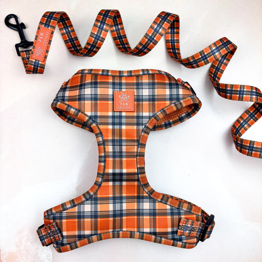 Rustic Plaid Adjustable Harness & Lead Bundle