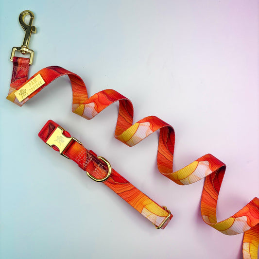 Sunset Agate Deluxe  - Collar & Lead Bundle