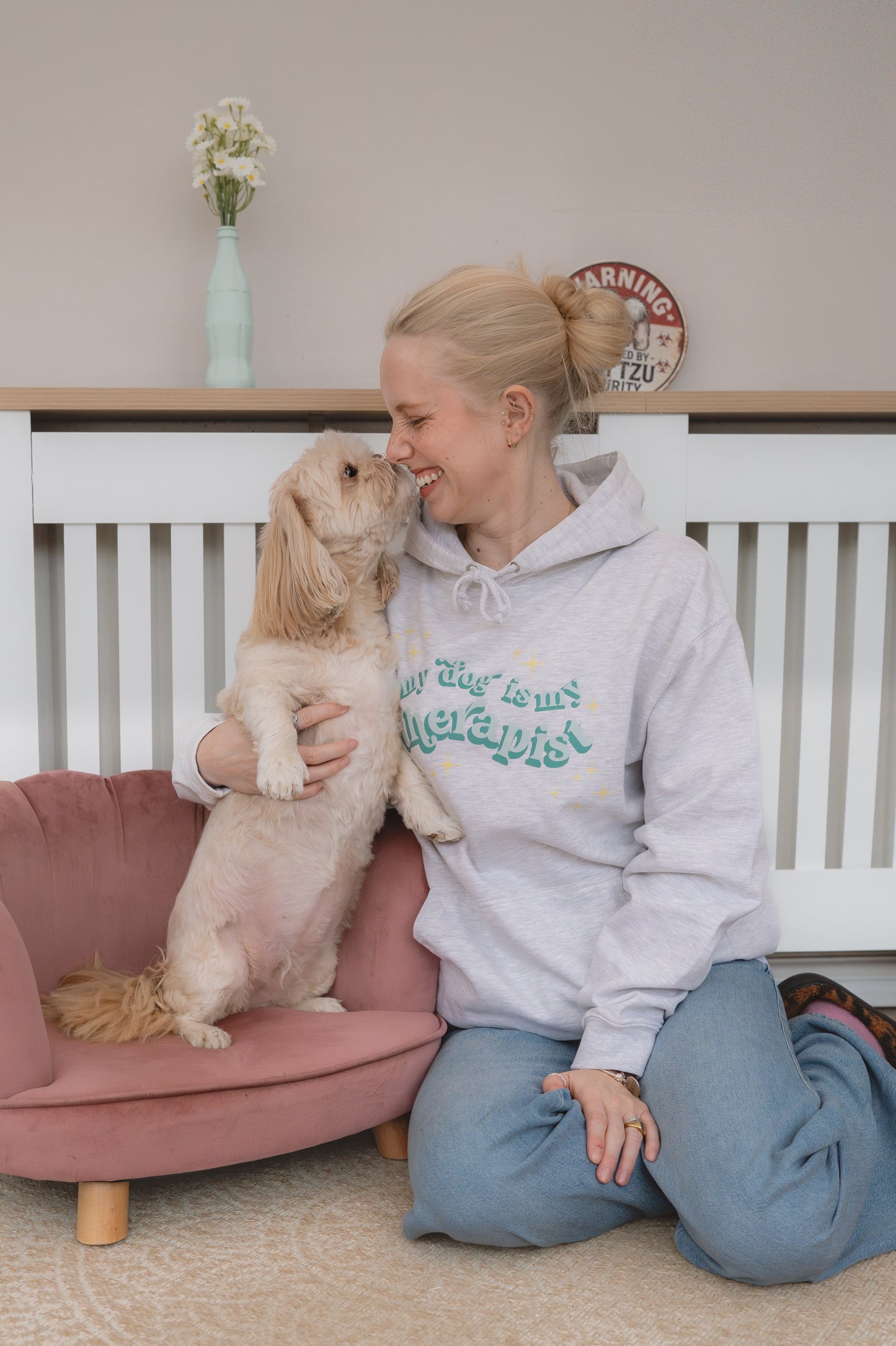 My Dog Is My Therapist Ash Grey Sweatshirt