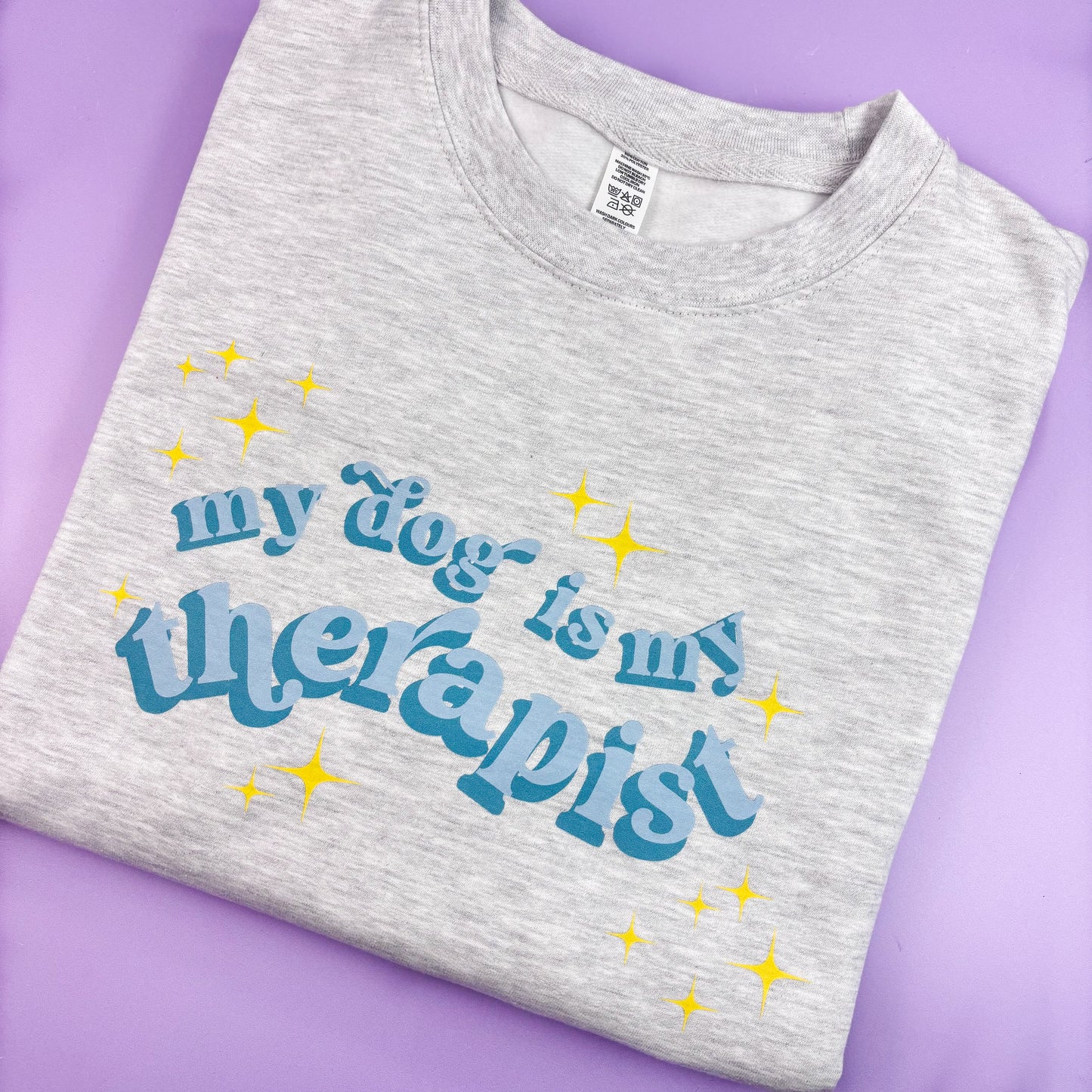 My Dog Is My Therapist Ash Grey Sweatshirt