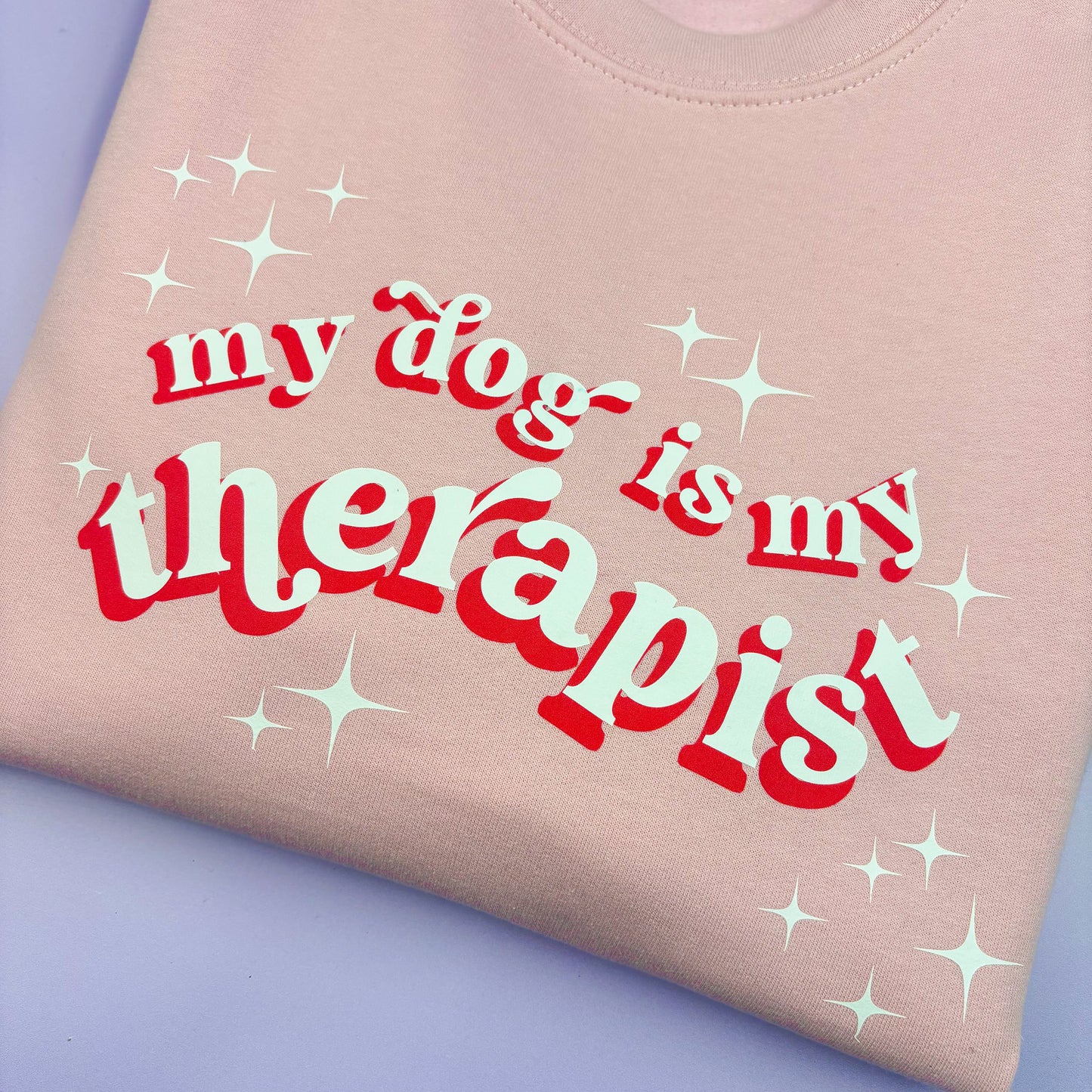 My Dog is My Therapist Pink Hoodie