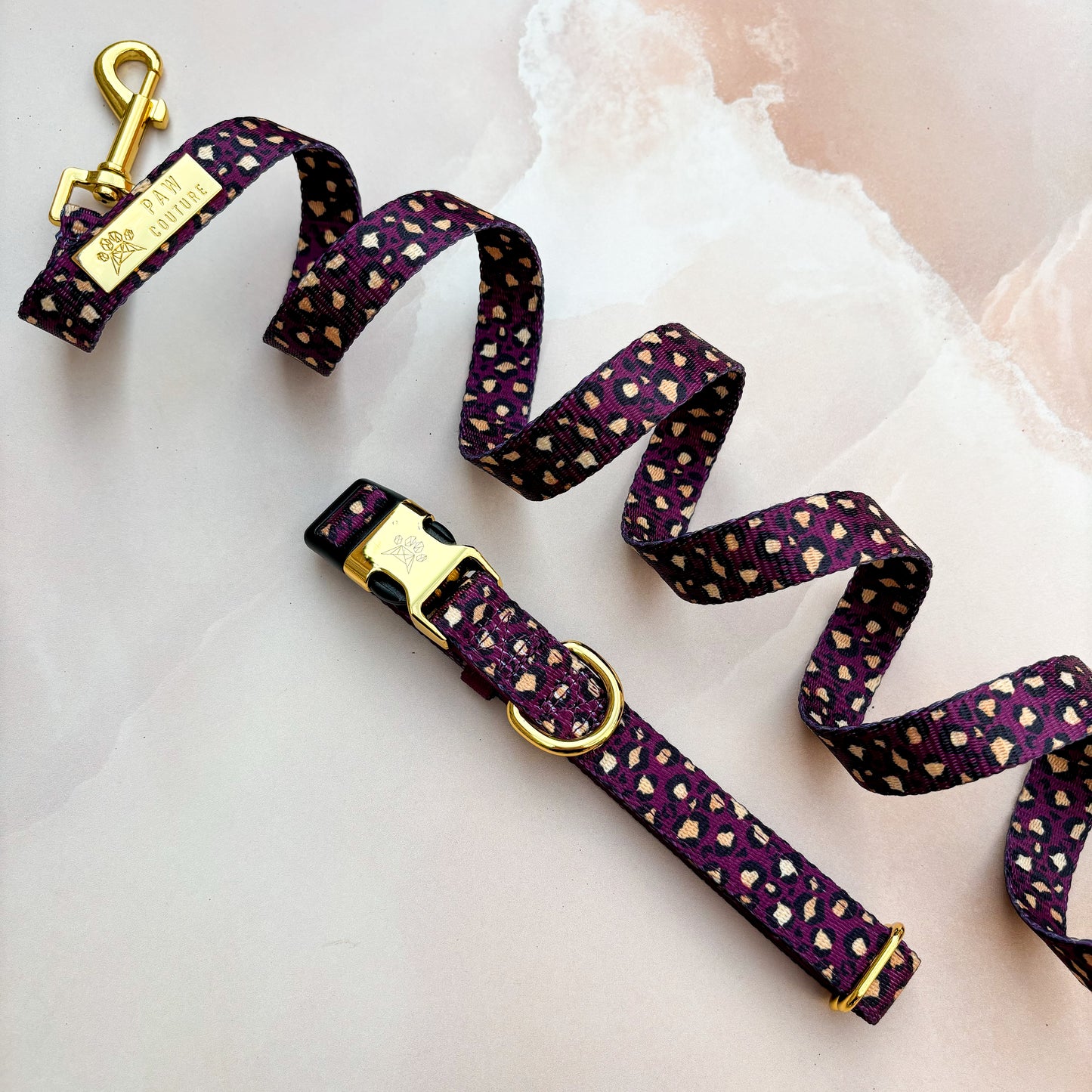 Amethyst Safari Deluxe  - Collar & Lead Bundle