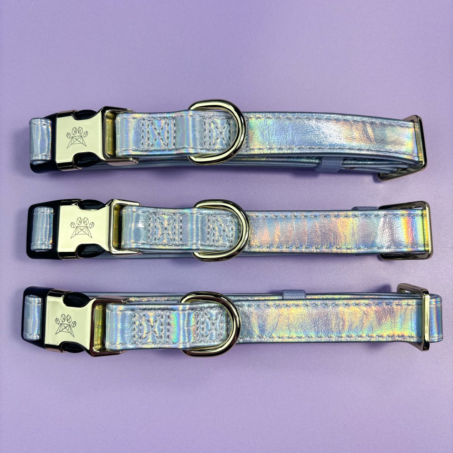 Spectrum Deluxe  - Iridescent Leatherette Collar & Lead Bundle