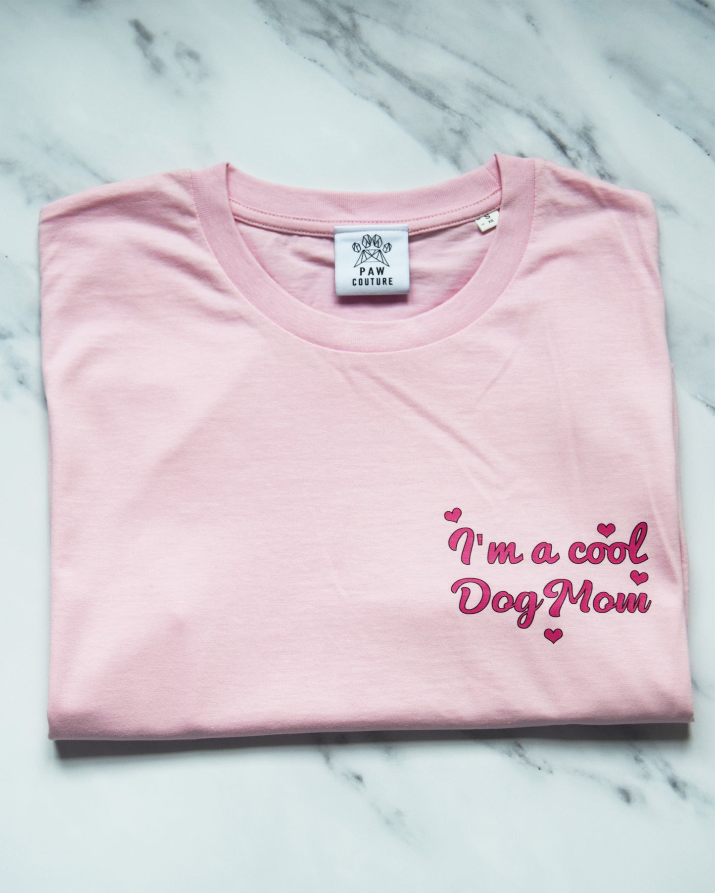 Cool Dog Mom Pink T-shirt
