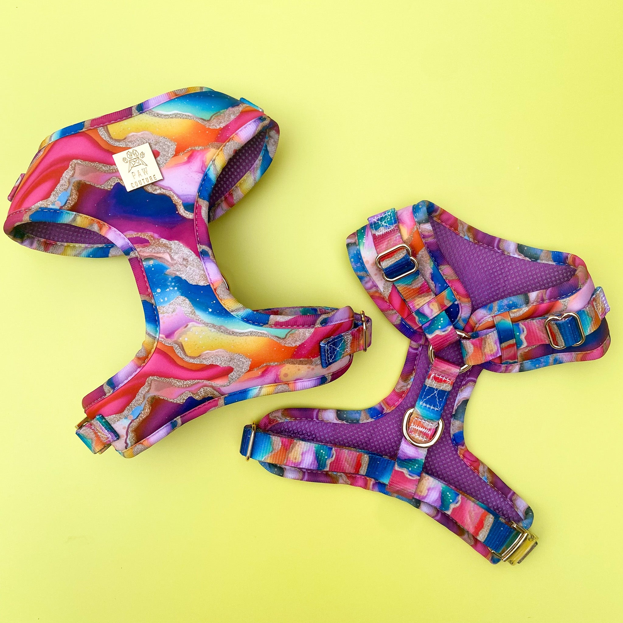 Rainbow Agate Deluxe Adjustable Harness – Paw Couture