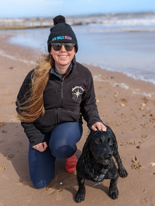 Adventure Bound with My Hound Embroidered Black Fleece