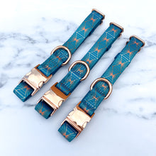 Load image into Gallery viewer, Teal Diamond Deluxe  - Collar &amp; Lead Bundle
