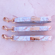 Load image into Gallery viewer, Rose Gold Marble Deluxe  - Collar &amp; Lead Bundle
