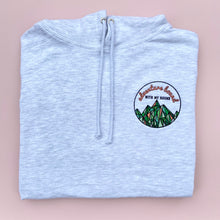 Load image into Gallery viewer, Adventure Bound with My Hound Embroidered Ash Grey Hoodie
