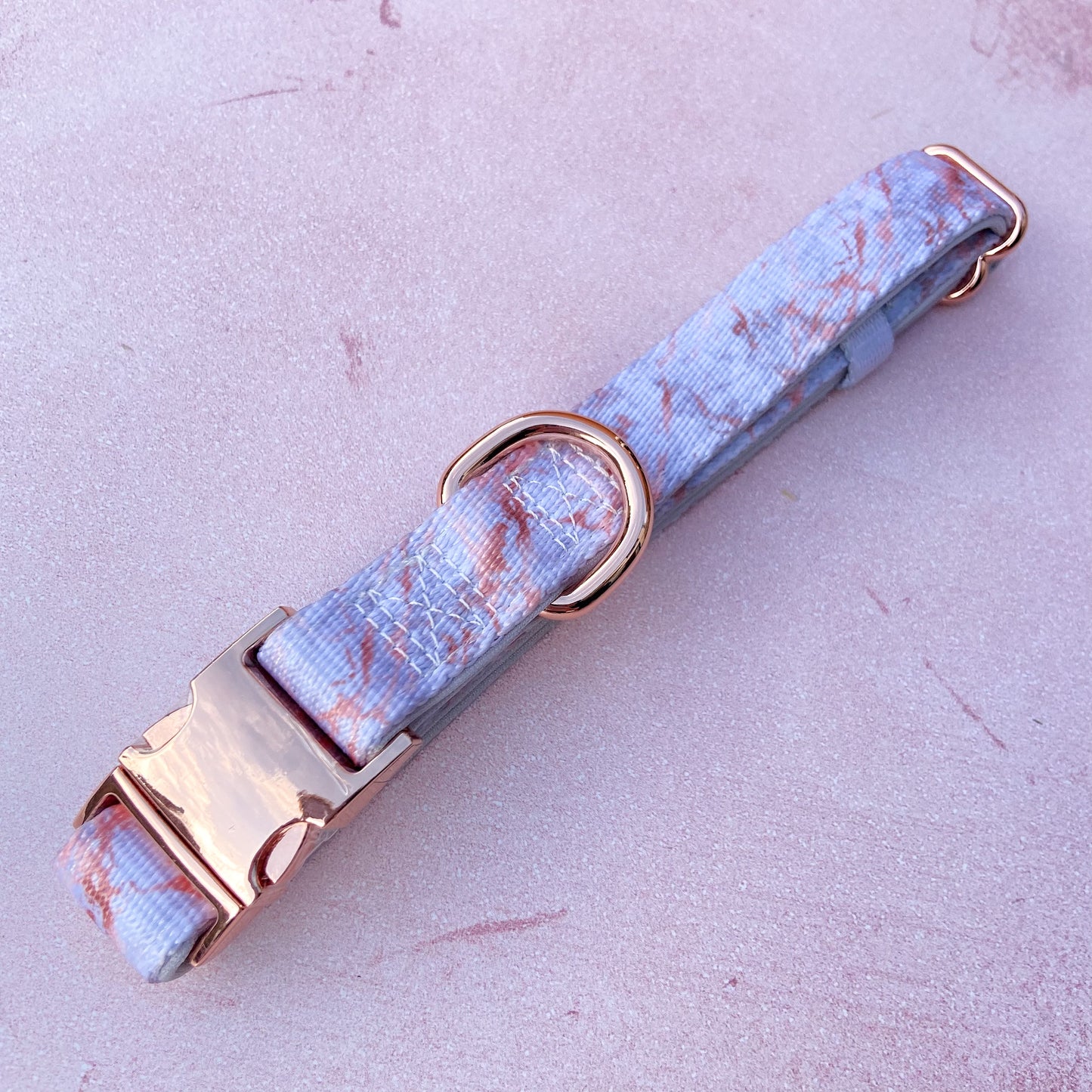 Rose Gold Marble Deluxe  - Collar & Lead Bundle