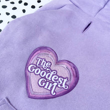 Load image into Gallery viewer, The Goodest Girl Lilac Embroidered Zip up Dog Hoodie

