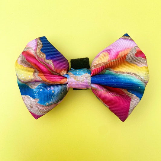 Rainbow Agate Deluxe Bow Tie
