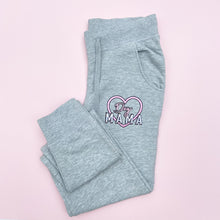 Load image into Gallery viewer, Dog Mama Embroidered Slim Fit Heather Grey Joggers
