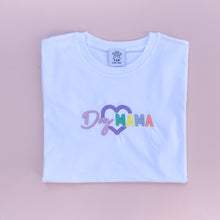 Load image into Gallery viewer, Dog Mama Embroidered White T-shirt
