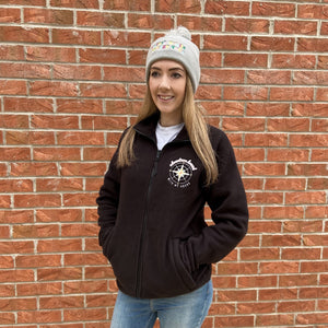 Adventure Bound with My Hound Embroidered Black Fleece