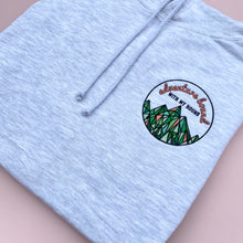 Load image into Gallery viewer, Adventure Bound with My Hound Embroidered Ash Grey Hoodie
