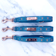 Load image into Gallery viewer, Teal Diamond Deluxe  - Collar &amp; Lead Bundle
