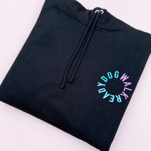 Load image into Gallery viewer, Dog Walk Ready Embroidered Black Hoodie
