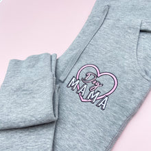 Load image into Gallery viewer, Dog Mama Embroidered Slim Fit Heather Grey Joggers
