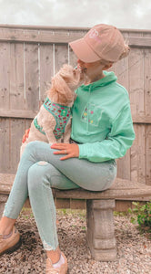 In Dog We Trust Embroidered Peppermint Hoodie