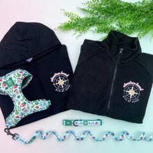 Load image into Gallery viewer, Adventure Bound with My Hound Embroidered Black Fleece

