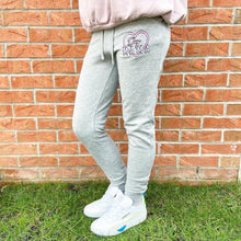 Load image into Gallery viewer, Dog Mama Embroidered Slim Fit Heather Grey Joggers
