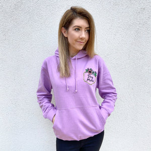 Dog Mama Floral Embroidered Lilac hoodie
